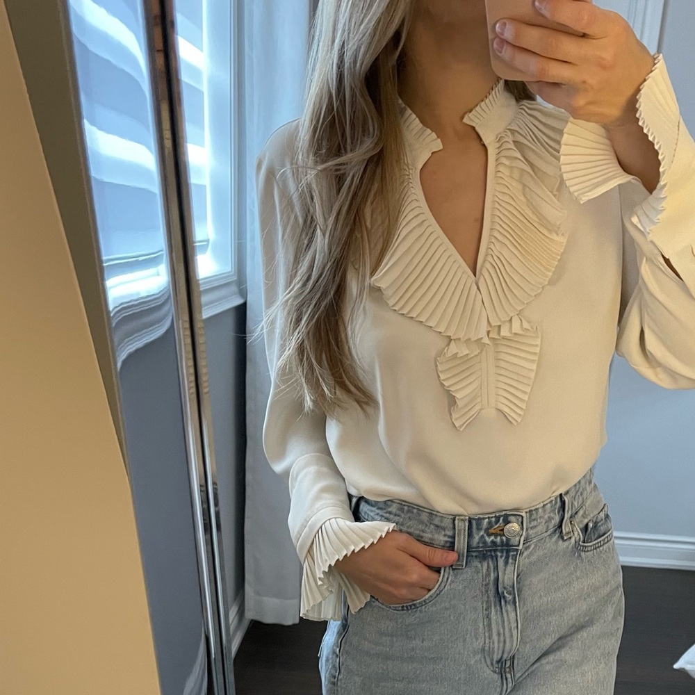 Ann Taylor frilled blouse